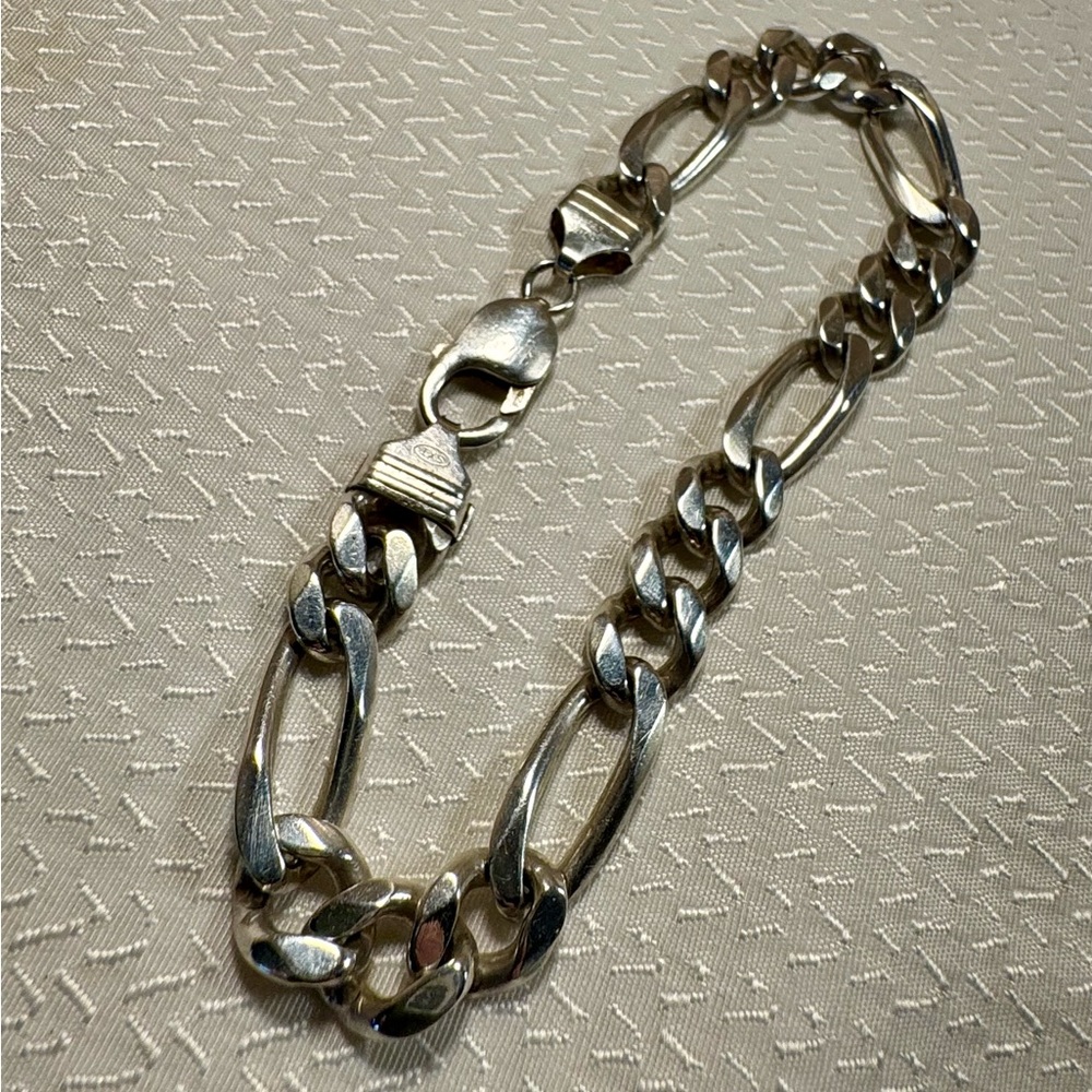 Sterling silver figaro Bracelet